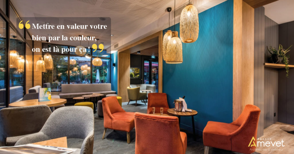 hôtel arcalod, utilisation parfaite de la couleur