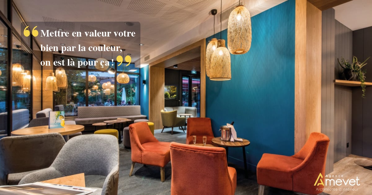 hôtel arcalod, utilisation parfaite de la couleur