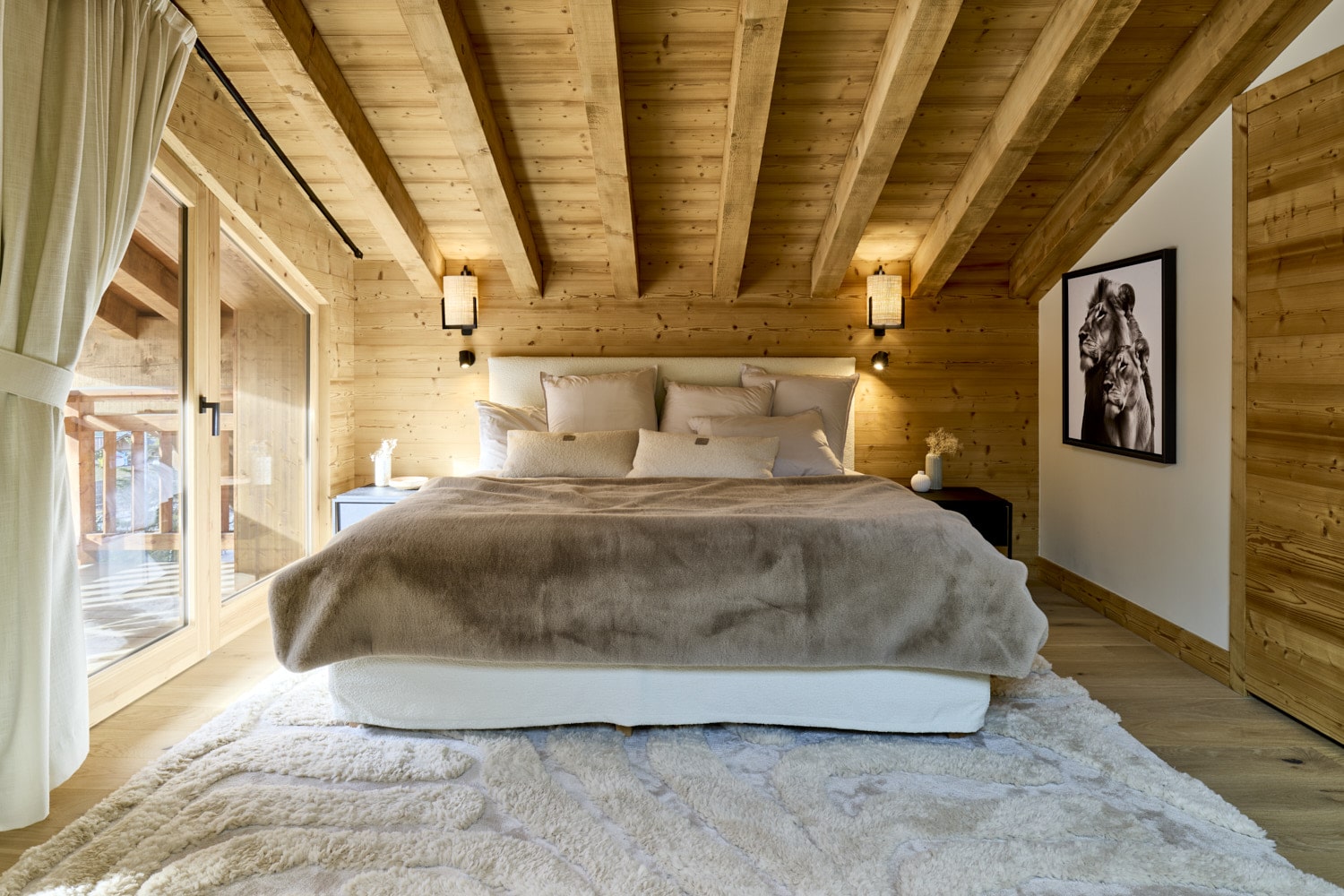 mobilier et ambiance sur mesure pour un chalet de 240 m2 à meribel mottaret (savoie)37